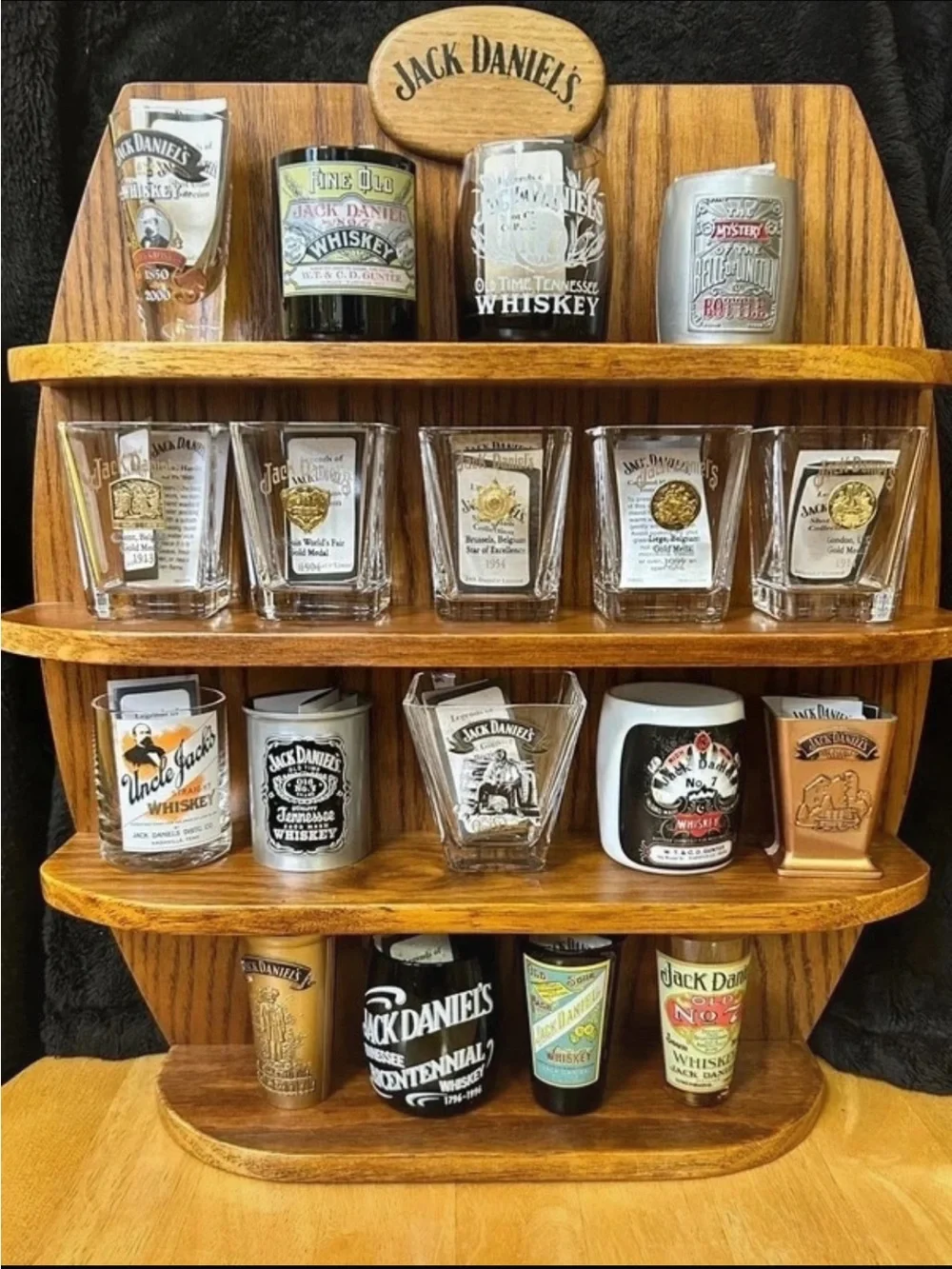 Vintage Legends of Jack Daniels 18-Shot Glass Collection